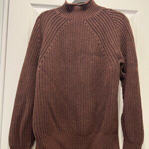 J. Crew Relaxed Rollneck in Dark Fudge Size Large